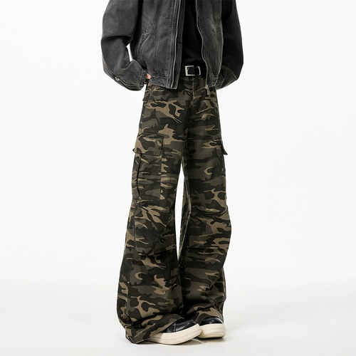 Камуфляжные летние штаны для отдыха, в американском стиле, свободный крой