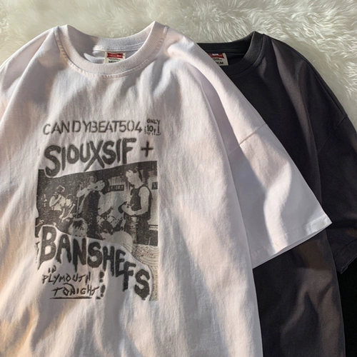 Tide, летняя брендовая футболка в стиле хип-хоп для влюбленных, в американском стиле, короткий рукав, оверсайз, высокий воротник