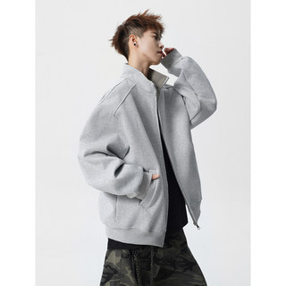 American-Style Plaid Color-Block Stand-Up Collar Cardigan Sweatshirt for Men and Women, 2026 Spring Trendy Brand Versatile Casual Sports Jacket