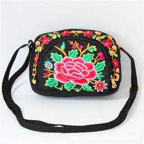 Ethnic style embroidery bag lady embroidery shoulder bag waist bag coin bag crossbody bag small manufacturer