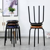 American Iron Crafts Round Stool Brief Stylish Creative Living Room Home Soft Face Table Bench High Stool Adults Modern