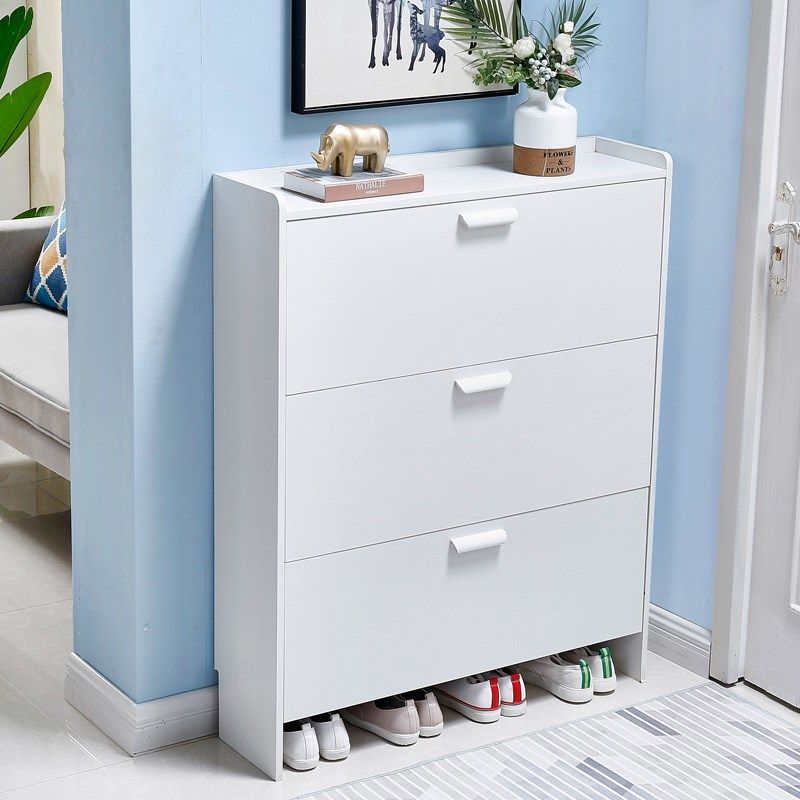 Shoe Cabinet Aisle Home 17cm Entrance Door Shoe Rack Large Capacity Economical Type for Ultra Slim Door Flipping Style Doorway