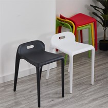 Plastic stools Modern minimalist Home Thickening Leaning Back Chair Adult Dining Stool High Stool Mall Restaurant Etc Places chairs
