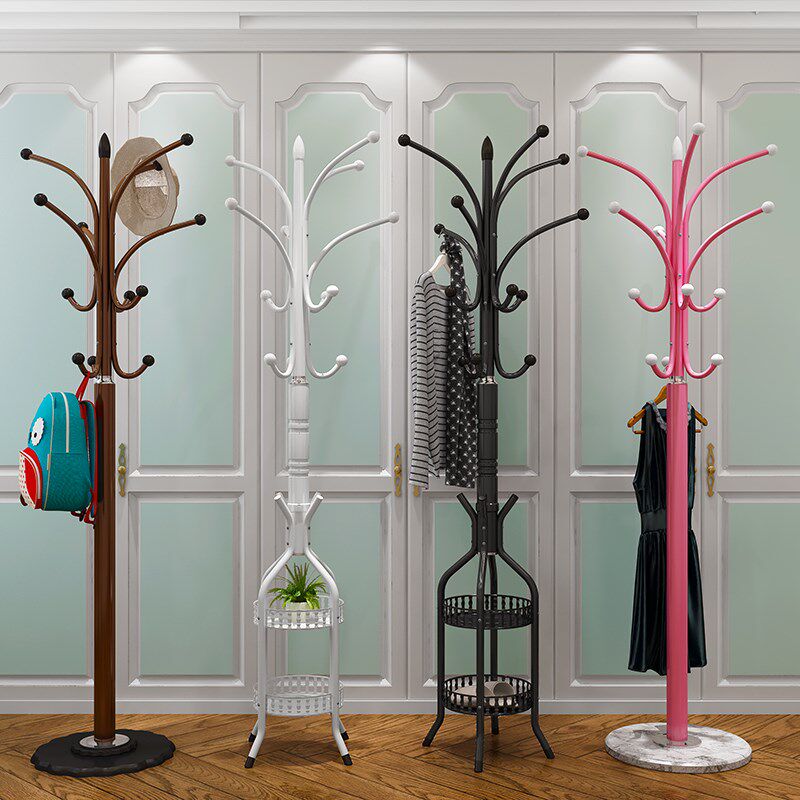 Eurostyle hanger clothes hat rack floor hanging clothes hanger bedroom clothes rack living-room hanging clothes pole hooks bag marble base