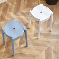 Nordic Plastic Stools Thickening Home Minimalist Chairs Living-room Table High Bench Stackable Glue Windmill Stools