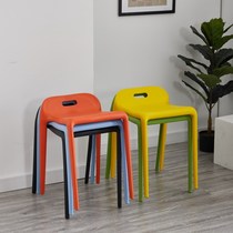 Fashion Plastic Chair Good Looking Color Stool Horse Chair Stool Living-room Leaning Back Chair Adult Thickening Stackable accommodating stool