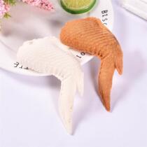 2020 New TPR Foam Teething Environmentally Friendly Rubber Simulation Chicken Wing Dog Toy Puppy Training Bite Source Factory