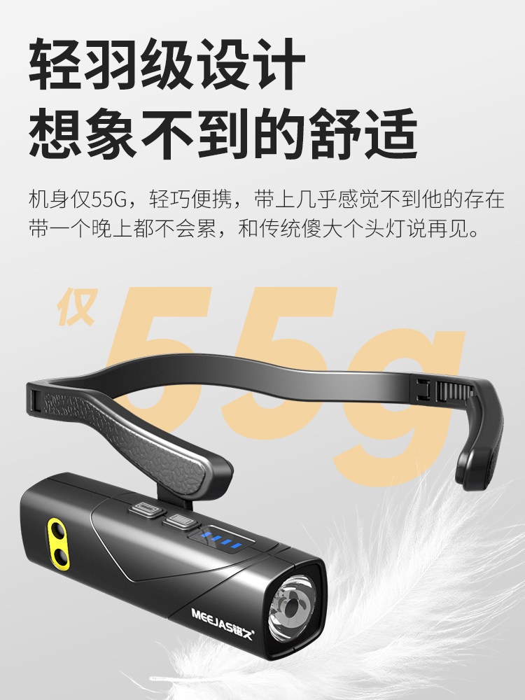 Налобный фонарь Mingjiu T202 белый свет, правая сторона