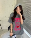 Модная мультяшная бархатная базовая приятная телу дизайнерская футболка, популярно в интернете, тренд сезона