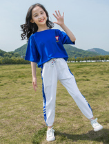 Chrome Anta Goose Girl Suit Nets Red Ocean Gas 2022 New Summer Clothes Trendy Childrens Fashion Surges Kids Summer Transport