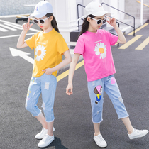 New Products Chrome Anta Goose Girls Summer Clothing Suit 2022 New Children Ocean Gas Tennis Red Summer 8 CUHK Child Sports