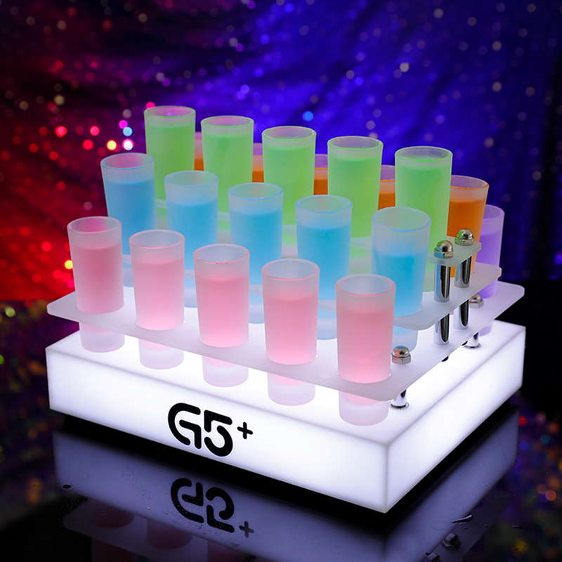 Bar Night New LED Lighting Creative Cocktail Set Frosted Cocktail Stair Cup Holder