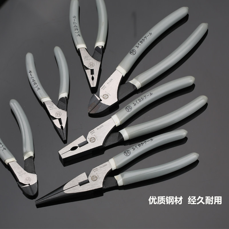 Japan Fukuoka Steel wire pliers small 5 inch 7 inch Imports Multi-functional German labor-saving old Rover pliers Electrical pliers Hand pliers