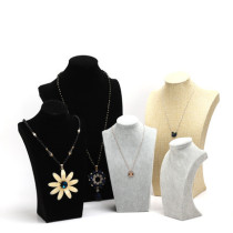 Jewelry Shop Counter Shop Window Display Swing Piece Necklace Suede Cloth Show Solid Portrait Portrait Neck Model Jewelry Shelf