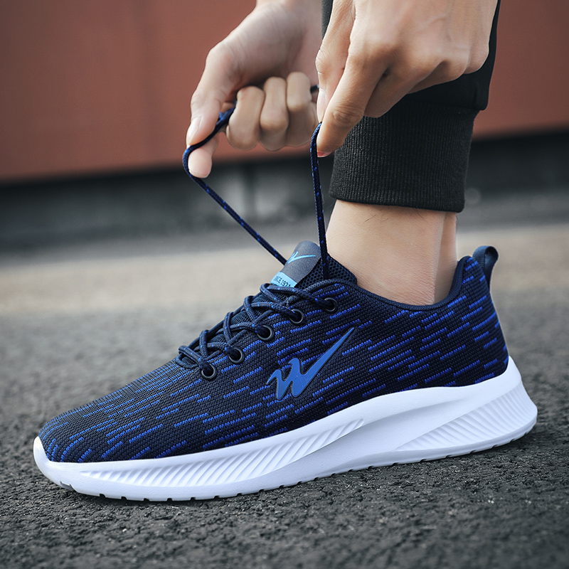 Double star old man shoes casual sports shoes running shoes jogging shoes summer flying mesh breathable shoes Korean version of the trendy shoes