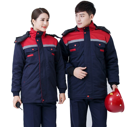 Зимняя съемная куртка для работы подходит для мужчин и женщин, увеличенная толщина