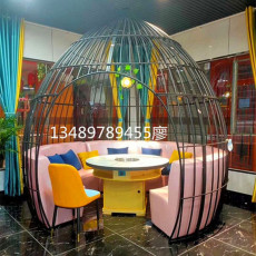 Клетка для птиц 铁艺鸟笼装饰特大号鸟笼摆设火锅店餐厅鸟笼卡座户外大型超大鸟笼