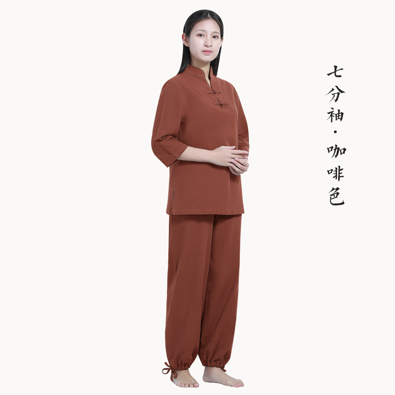 Ăn mặc Nhà Suit Vintage Han Quần áo Yoga đơn Li của Trung Quốc FengZen nữ ăn mặc Thiền