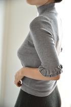 APC2021 Fall Good Things to share Body Half High Collar 50% Lotus Leaf Cuff Art Wind Beating Bottom Fine Spinning Cashmere Cardiff