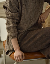 APC selection share 21new meaning niche relief style new twisted low collar heavy pure cashmere pullover