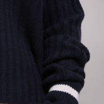 APC extravagant experience Italian designer heavy velvet tip thick high neck sleeve fashion long sleeve pure cashmere sweater