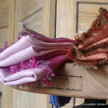 APC cashmere custom share German niche lean quality elegant ring velvet gradient color Art loose beard towel