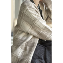 APC customised 21 Italian autumn winter opening of rice checkered lady Knitted Lady Pure Cashmere Cardiff Warm sweater