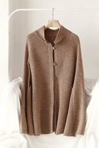 APCSHOP spring new lady knit loose cloak versatile and warm sleeveless cardiovert cloak cloak