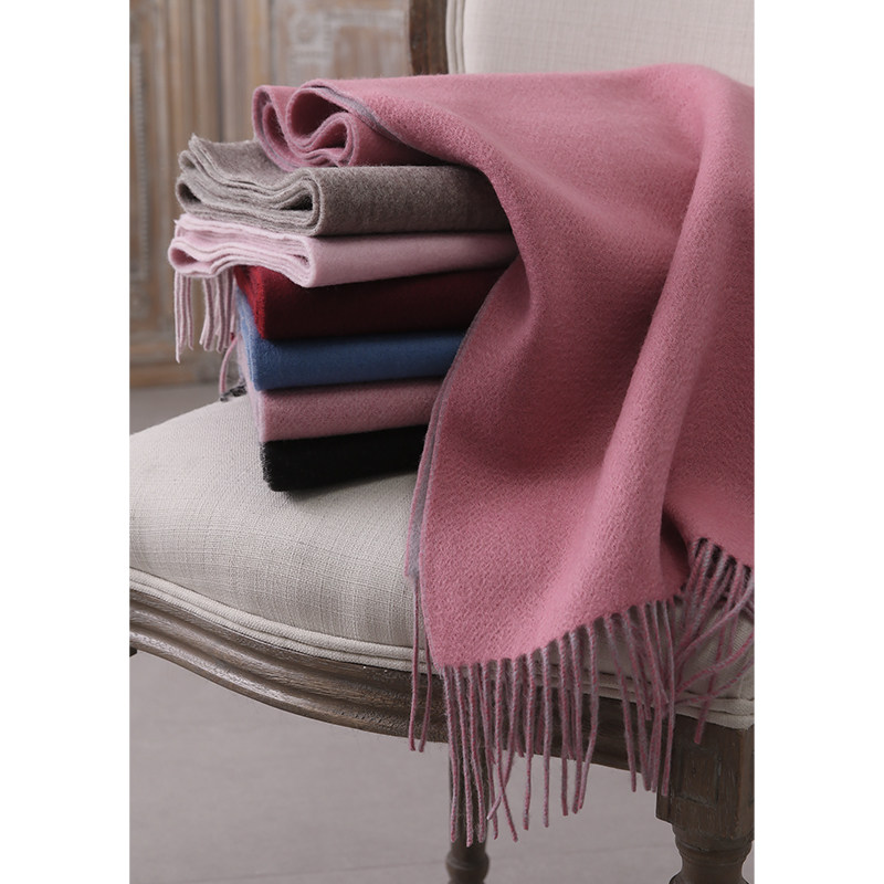 APC lean custom 21 new autumn and winter thickened combed lambskin widened version of wild double-sided wool scarf