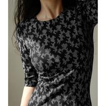 APC ready-to-wear chao Body Round Collar 50% Sleeve Meritocracy Lace Vision Wrap Dress dress XS