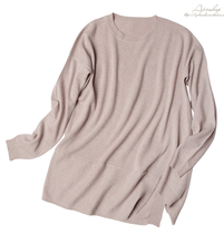 APCSHOP Italy single velvet tip new leisure style womens knitted loose pullover long sleeve sweater pure cashmere sweater