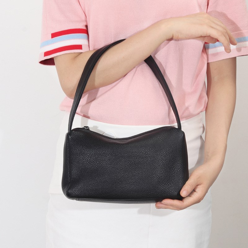 Bag girl cowhide underarm bag versatile casual shoulder bag new puffer bag premium feel handbag