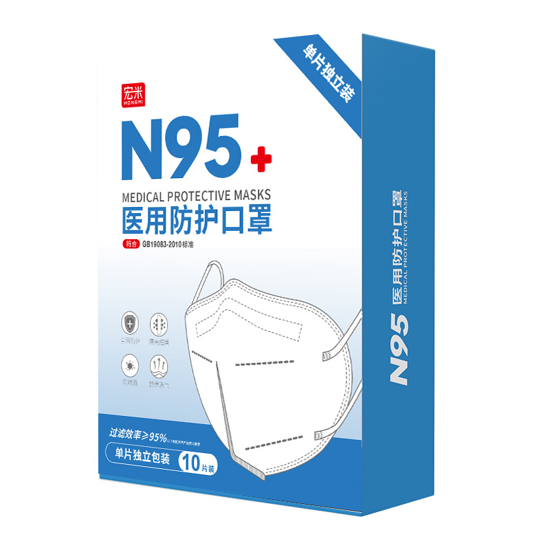 【现货直发】N95医用五层口罩独立包装20片