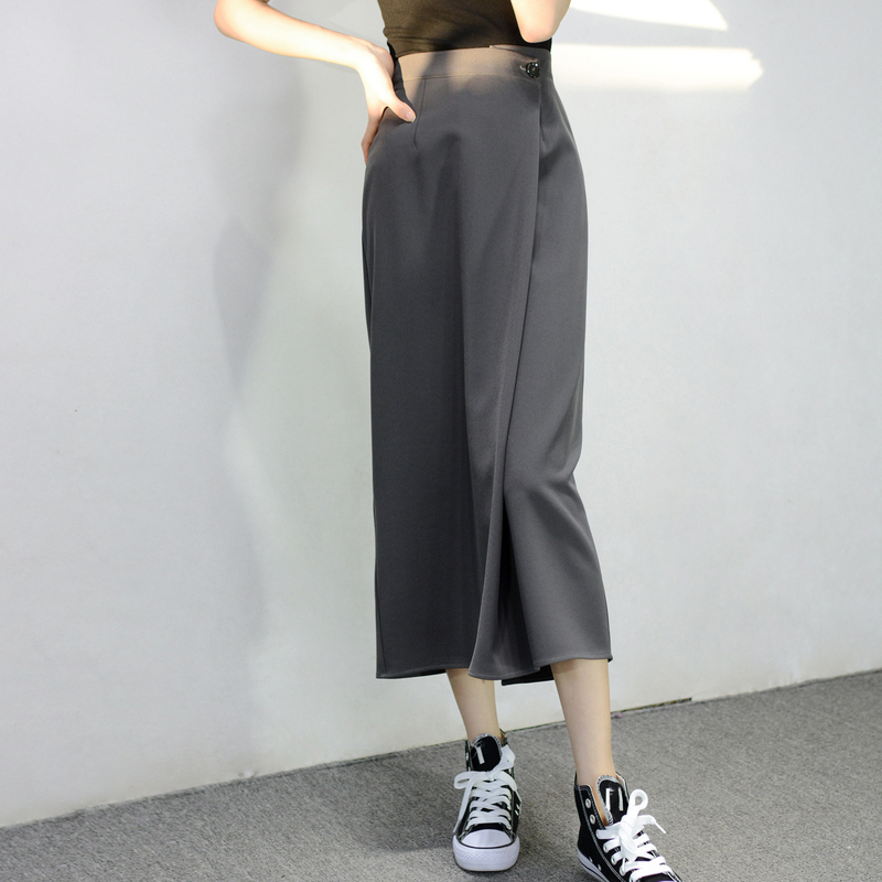 Trr Street Style Focus on Slimming the Waist, Design with Irregular High Waist, Women's Straight Skirt, European and American Style Trr Street Style Focus on Slimming the Waist, Design with Irregular High Waist, Women's Straight Skirt, European and American Style