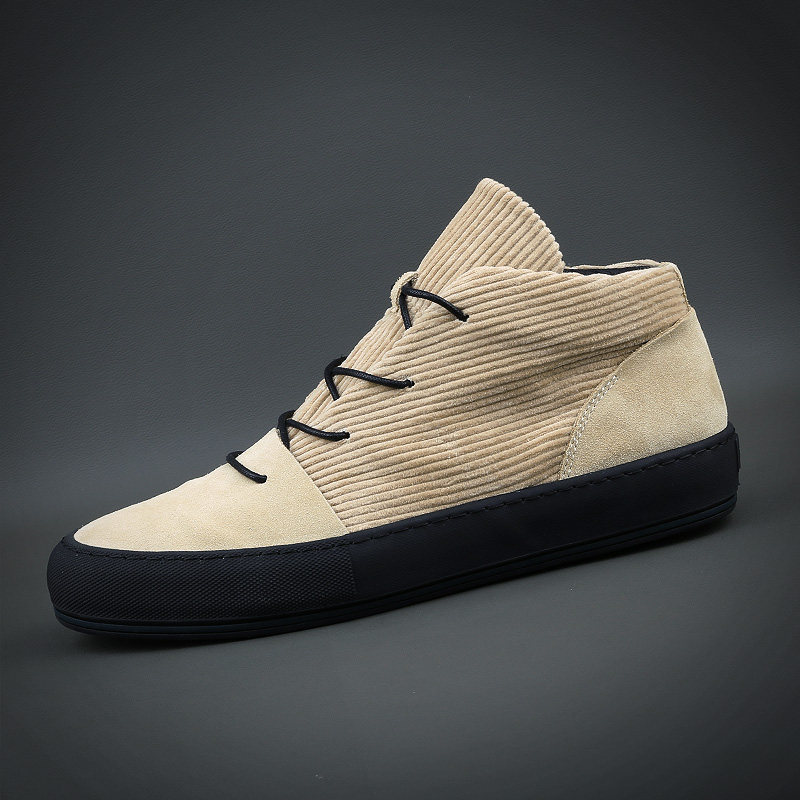 High Cylinder Men's 2022 New Winter Men's Wave Shoes Light Core Suede Bull Leather Suede Fashion 100 Hitch Men High Cylinder Tooling Boots