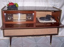 Sabah large floor-standing electronic tube radio music cabinet Delo wind root 4-speed record player