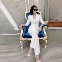 Special price 399 Advanced Sensation Salt Tether Fried Street Suit Early Spring Design Sensation Embroidered Suit Jacket Microlatrpants Foreign Air