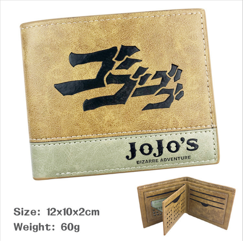 Anime Jojo's Bizarre Adventure Bifold Embossed Leather Wallet Student Short Wallet Men's Wallet Anime Jojo's Bizarre Adventure Bifold Embossed Leather Wallet Student Short Wallet Men's Wallet