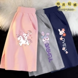 Шорты, летняя одежда, детские тонкие розовые штаны для отдыха, подходит для подростков, свободный крой