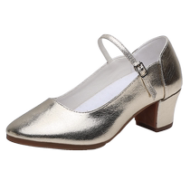 Dance shoes Uyghur dance shoes gold heel dance shoes gold Xinjiang dance ethnic dance shoes Tibetan dance modern square dance