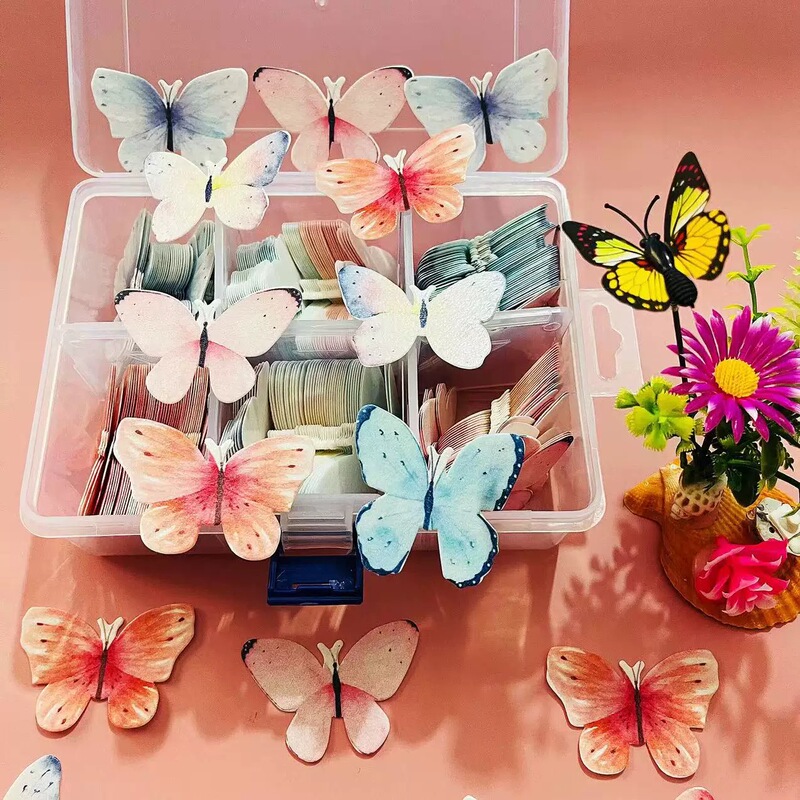 Cake Decoration Rice Paper Watercolor Butterfly Sushi Cold Dish Plating Baking DIY Butterfly Dessert Table Decoration Butterfly Cake Decoration Rice Paper Watercolor Butterfly Sushi Cold Dish Plating Baking DIY Butterfly Dessert Table Decoration Butterfly