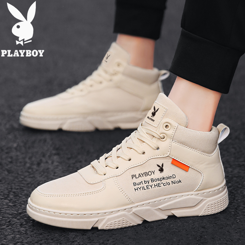 Playboy men's shoes high 2020 new autumn and winter board shoes trend Joker leisure sports youth tide shoes