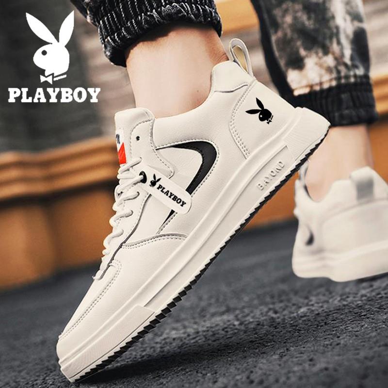 Floral Playboy Men's shoes Spring Summer 2022 new casual leather shoes Trend 100 hitch men's breathable sliding board shoes