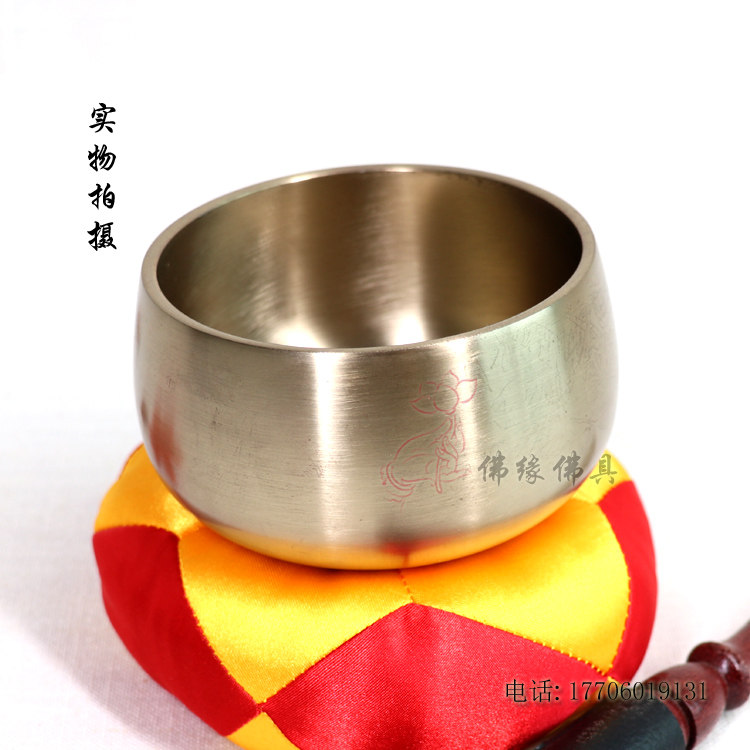 Temples of Taiwan temples Buddhist temples Accessories 3 Inch Special Day Style Bronze Chime Bronze Qing Alloy Copper Out of Alloy Bowl of Alloy Bowl