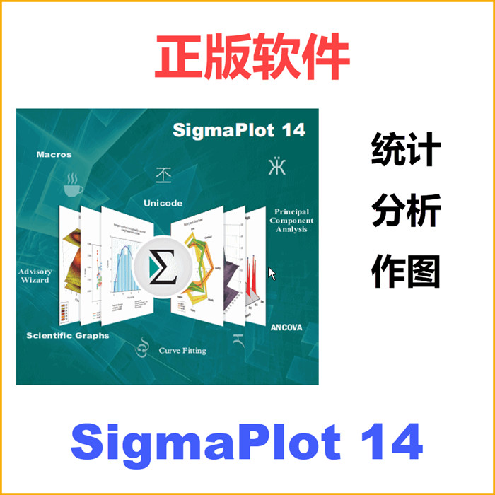Official genuine version authorizes SigmaPlot 14 scientific drawing and advanced data statistical analysis software