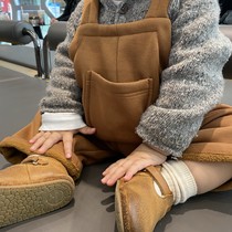 New year normal delivery didibear baby plus velvet back belt pants old tailor aunt handmade