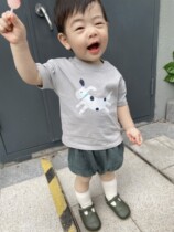 Didibear summer super cute baby cotton spotted dog short sleeve