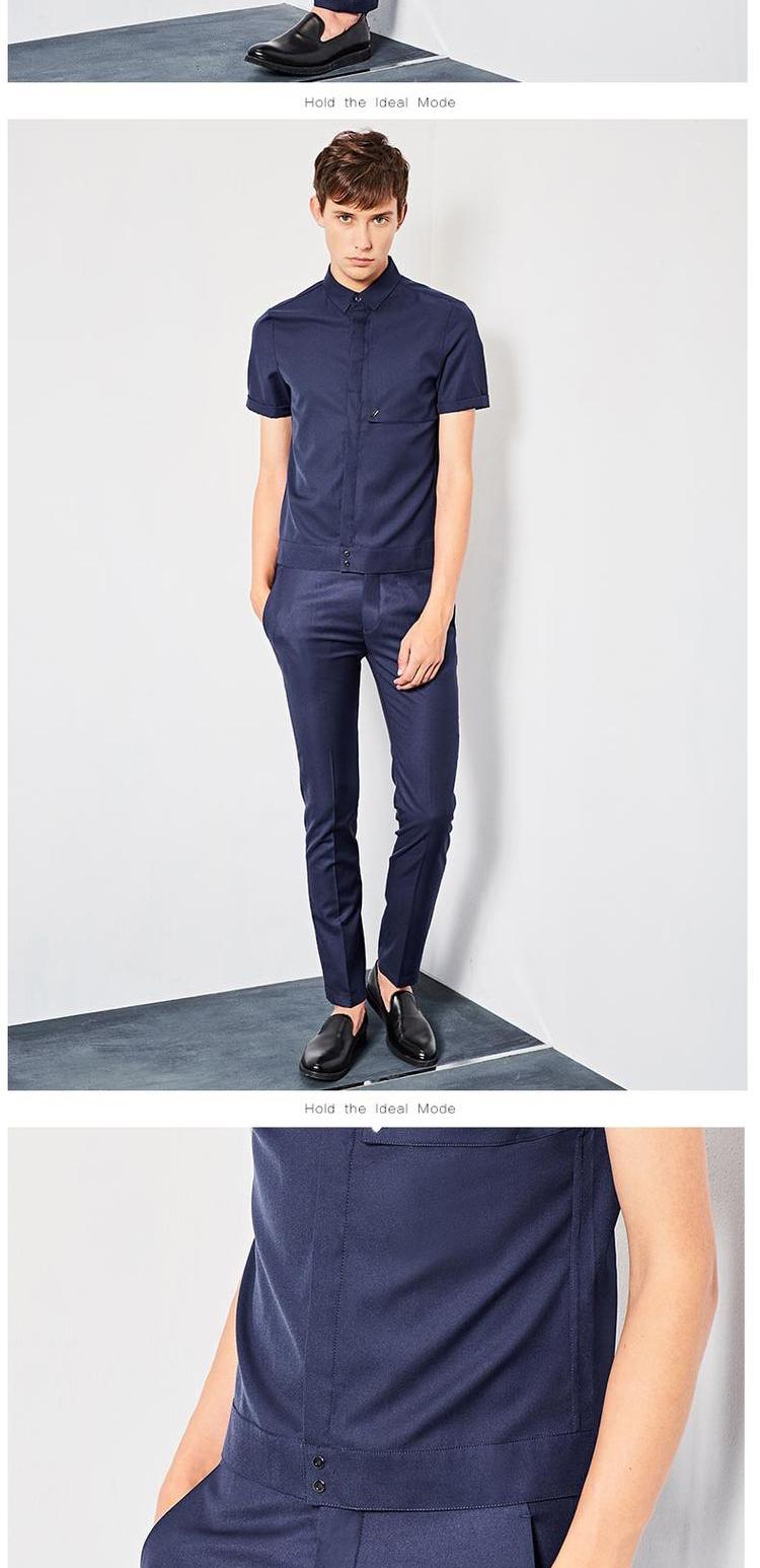 HIM uomo / Han Chong phần mỏng Quần tây nam quần tây nam quần dài nam thanh niên quần âu màu xanh giản dị vest nam đẹp