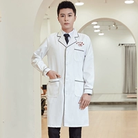 Корейская версия белого пальто плюс черный край