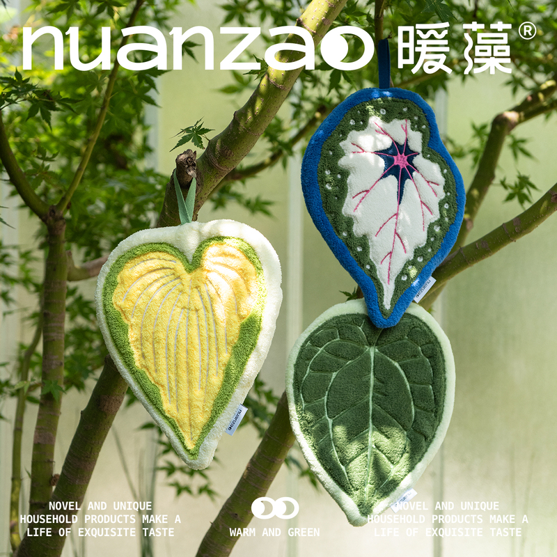 Original Hot-Selling Flower Candle Leaf Kitchen Hanging Towel, Cute Thickened Hand Towel, Bathroom Absorbent Handkerchief